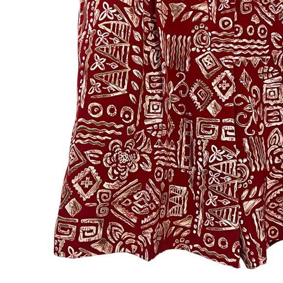 Lily's of Beverly Hills Vintage High Rise Bermuda Shorts Pleated Hawaii Print 16 - Picture 9 of 10
